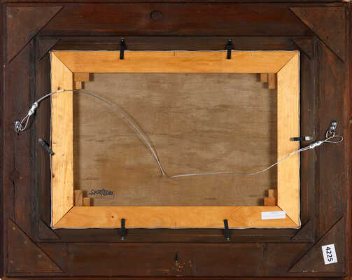 Майковский Ипполит Данилович. Морской пейзаж с парусником (на заднем плане Каштел-Гомилица в Далмации). 1938 г.